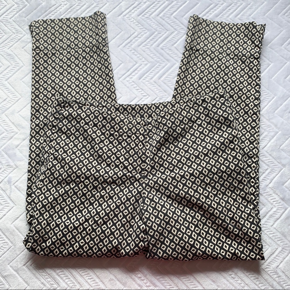 CAbi Cropped Pencil Geometric Pants Style # 877